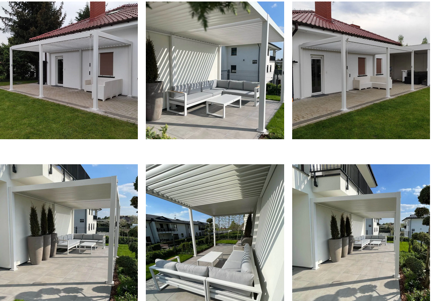 Terasová pergola PREMIUM 3x6 m, white 7